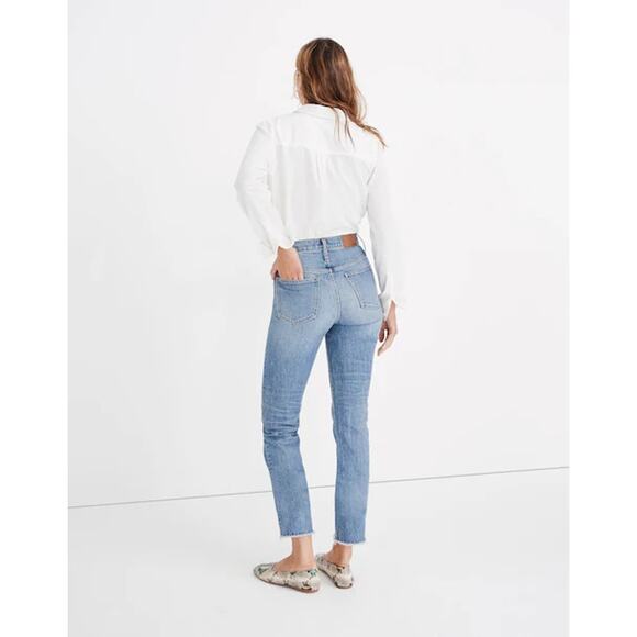 Madewell The Perfect Vintage Jeans High Rise Tapered Leg Ainsworth Wash Size 25 - Picture 2 of 12